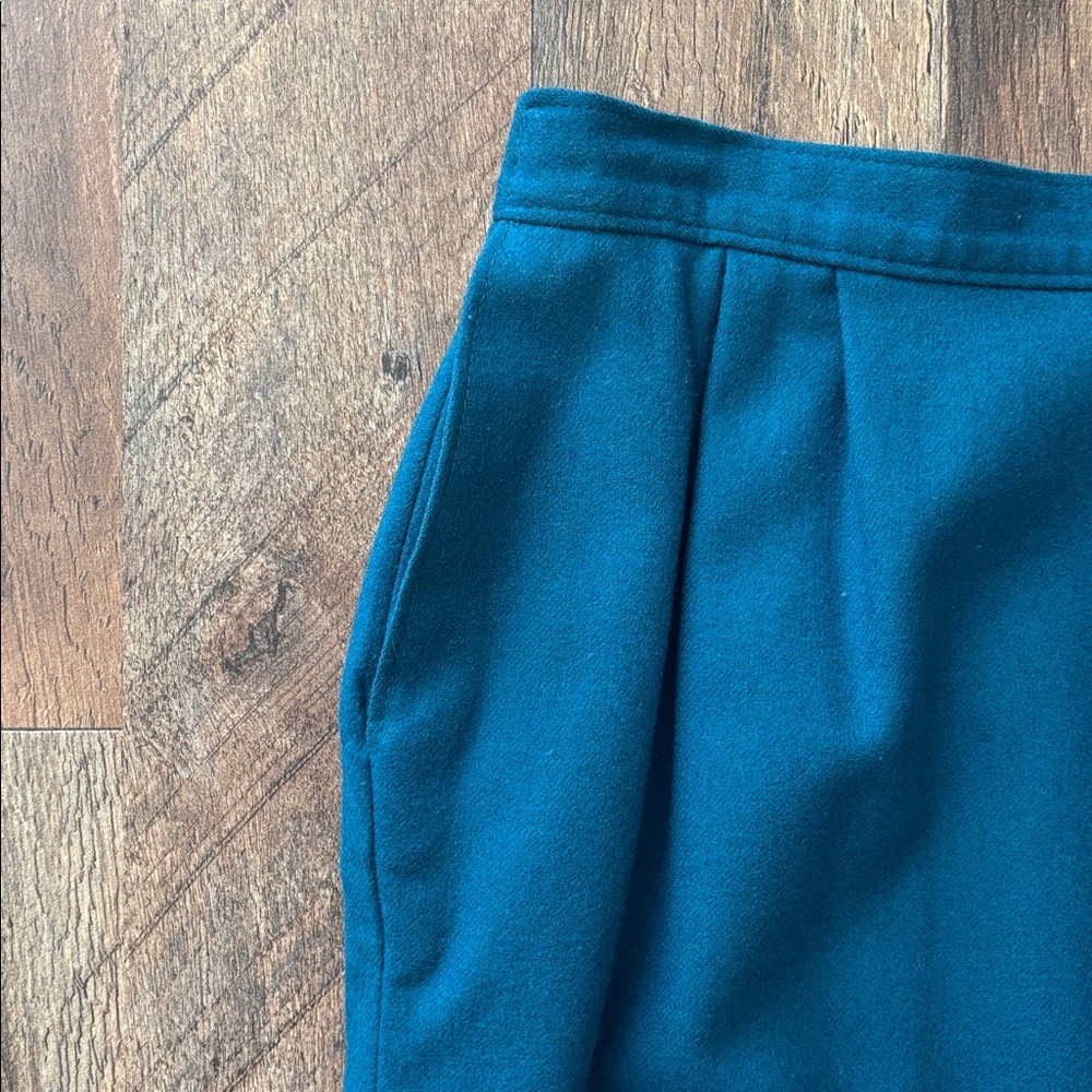 Pendleton Teal Vintage Wool Tailored Pencil Skirt size 10 - Picture 6 of 10